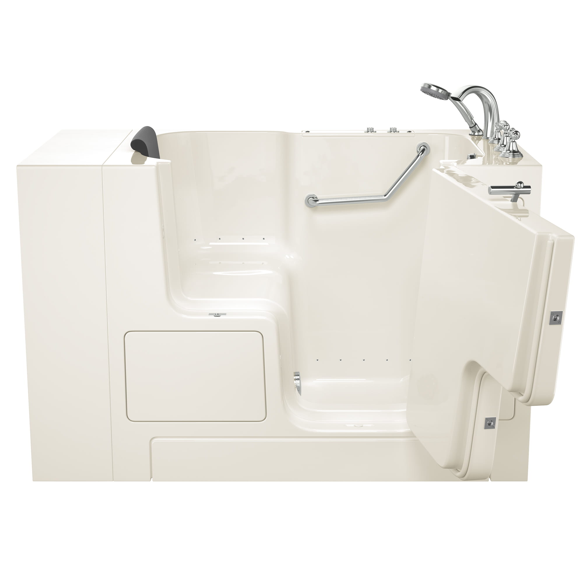 Gelcoat Premium Series 32 x 52 -Inch Walk-in Tub With Air Spa System - Right-Hand Drain With Faucet
